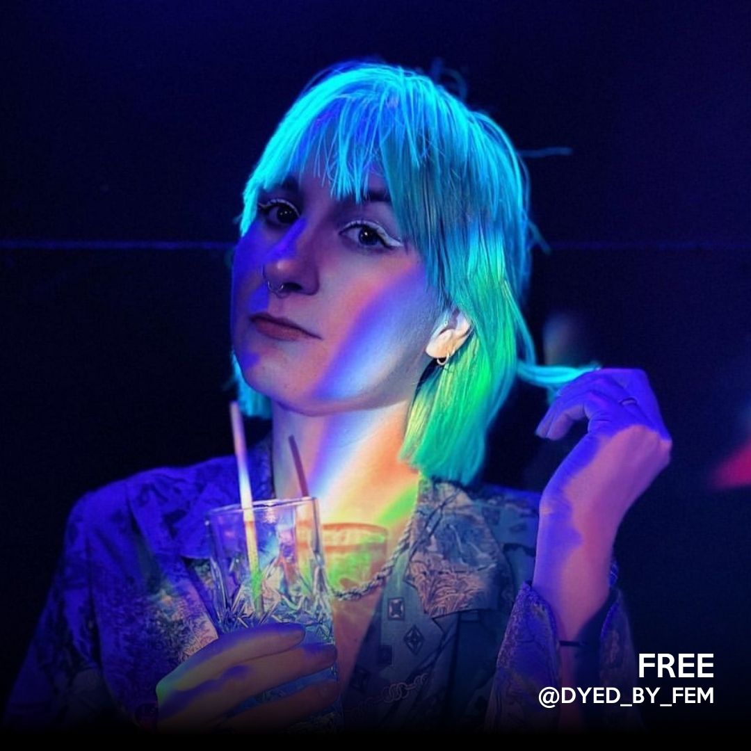 UV green hair colour inspiration