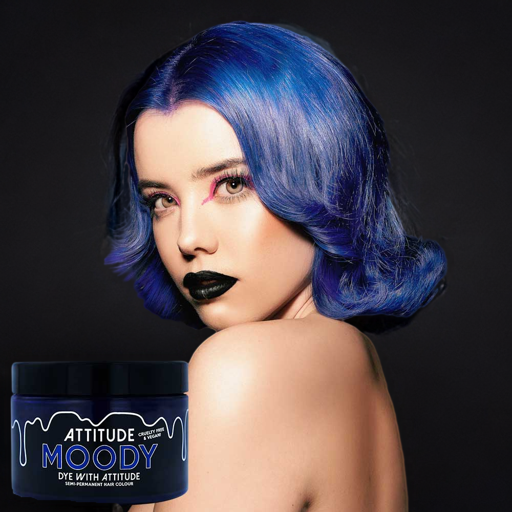 Attitude Hair Dye - Moody Semi permanent hair dye - Dark blue/Blue